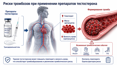 Риски тромбозов при применении препаратов тестостерона