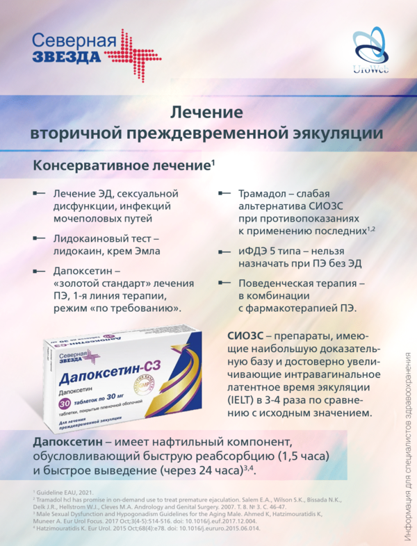 Вторичная преждевременная эякуляция