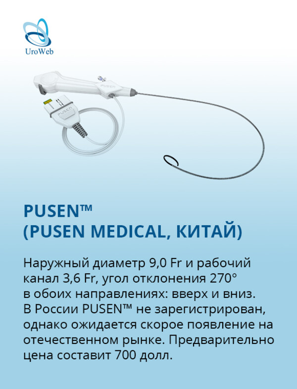 Обзор одноразовых гибких уретеронефроскопов
