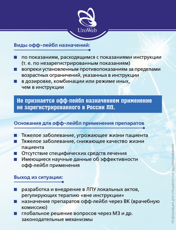 Применение тамсулозина офф-лэйбл.